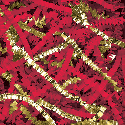 10 lb. Gold and Red Metallic Blend Crinkle Paper