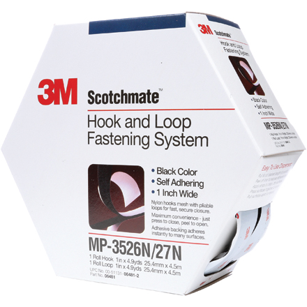 Scotchmate<span class='tm'>™</span> Hook and Loop Tape - Mini Pack Rubber Adhesive