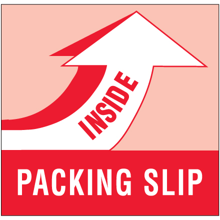 4 x 4" - "Packing Slip Inside" Labels