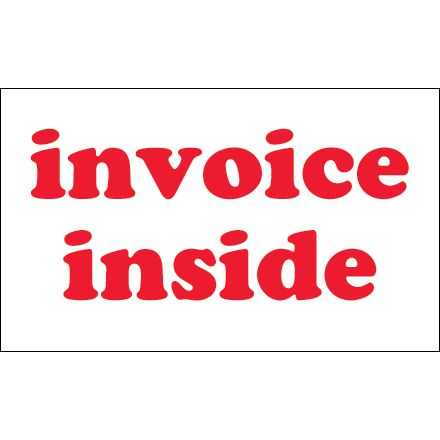 3 x 5" - "Invoice Inside" Labels