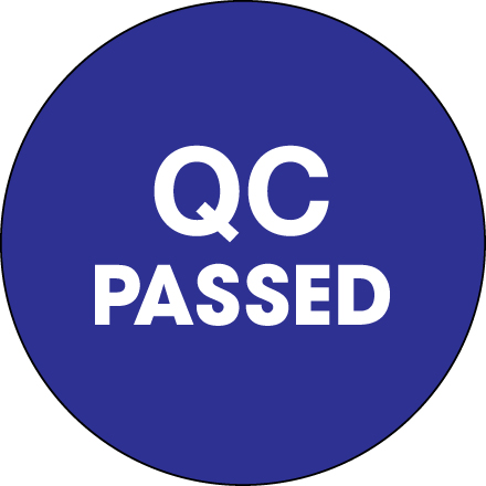 1" Circle - "QC Passed" Blue Labels