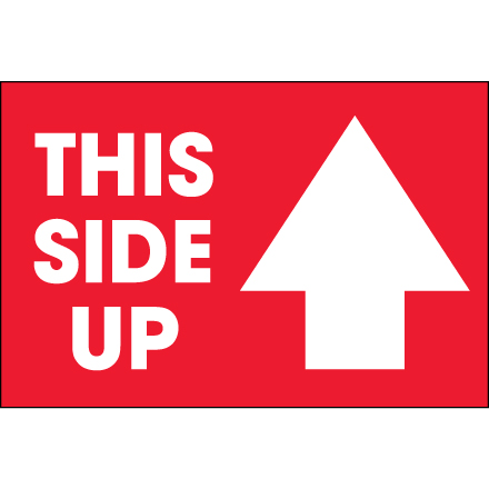2 x 3" - "This Side Up" Arrow Labels