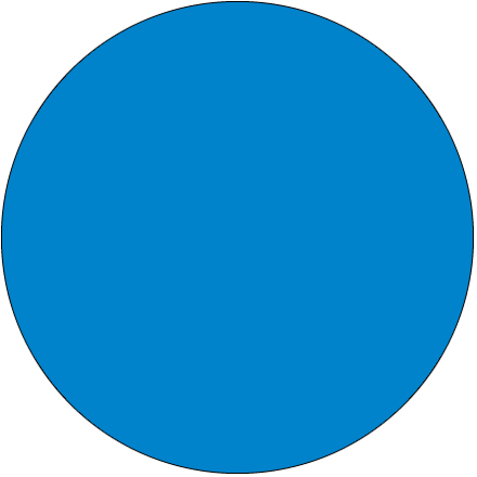 3/4" Circles - Blue Removable Labels