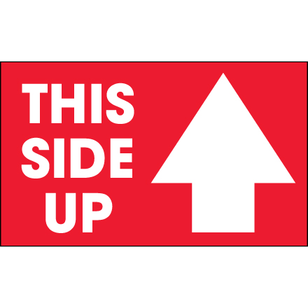 3 x 5" - "This Side Up" Arrow Labels