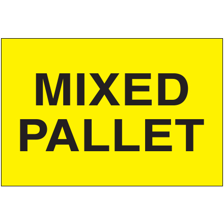 2 x 3" - "Mixed Pallet" (Fluorescent Yellow) Labels