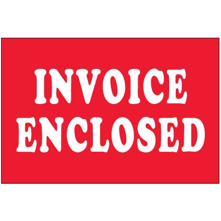 2 x 3" - "Invoice Enclosed" Labels