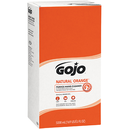 GOJO<span class='afterCapital'><span class='rtm'>®</span></span> Natural* Orange<span class='tm'>™</span> Pumice Hand Cleaner Refill Box - 5,000 mL
