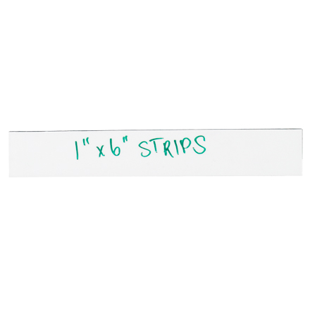 1 x 6" White Warehouse Labels - Magnetic Strips