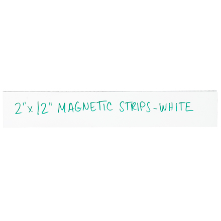 2 x 12" White Warehouse Labels - Magnetic Strips