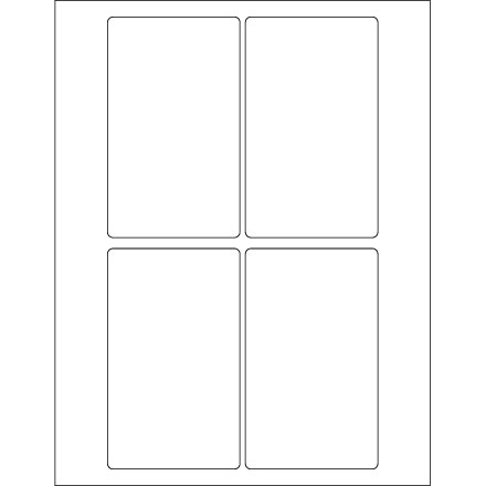 3 x 5" White Rectangle Laser Labels