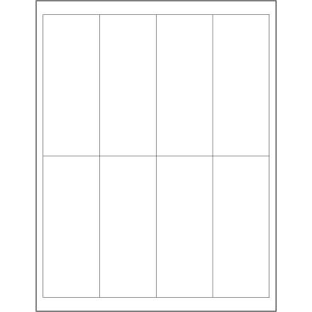 2 x 5" White Rectangle Laser Labels