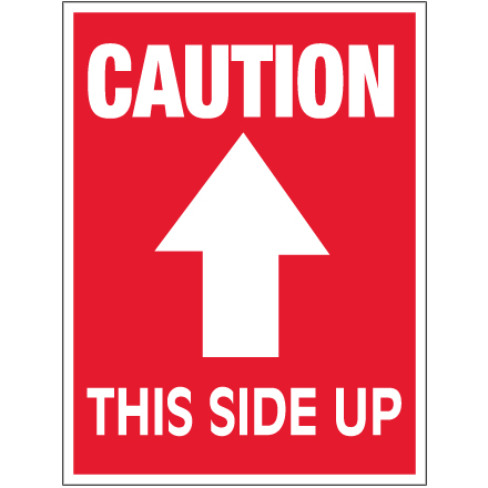 3 x 4" - "Caution - This Side Up" Arrow Labels