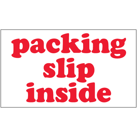 3 x 5" - "Packing Slip Inside" Labels