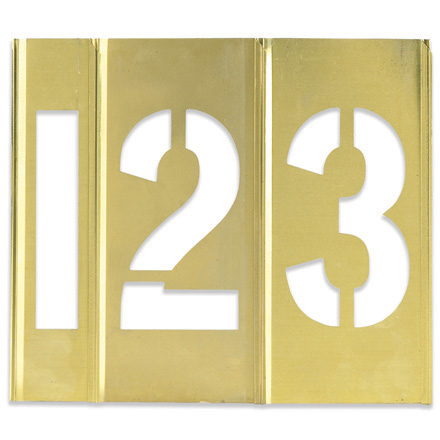 3" Number Only Brass Stencils